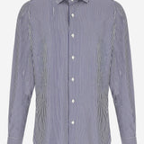 CAMICIA IN COTONE CON MOTIVE A RIGHE C0499 02 FINAMORE 