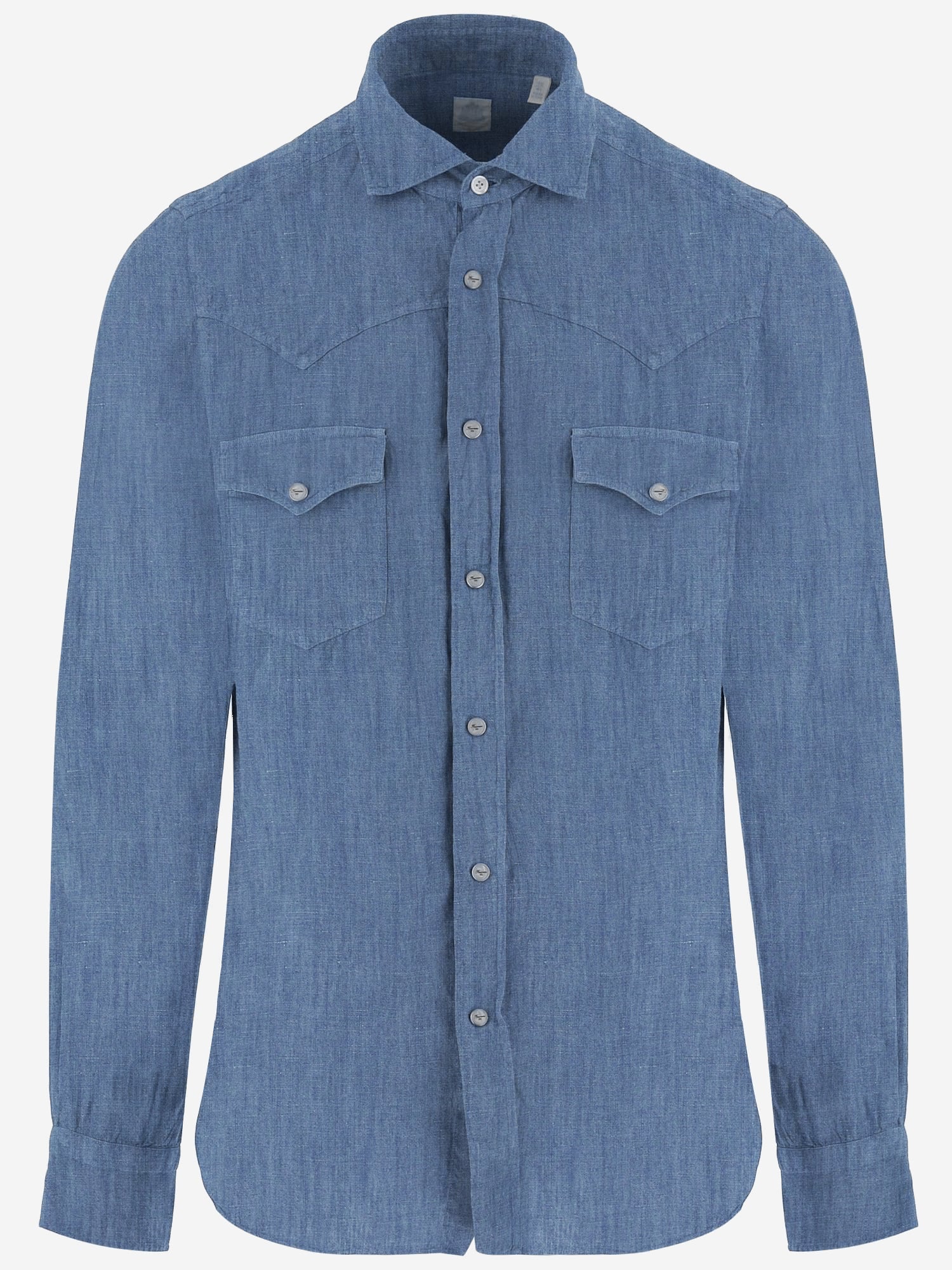 CAMICIA IN COTONE E LINO C0724D 04 FINAMORE 
