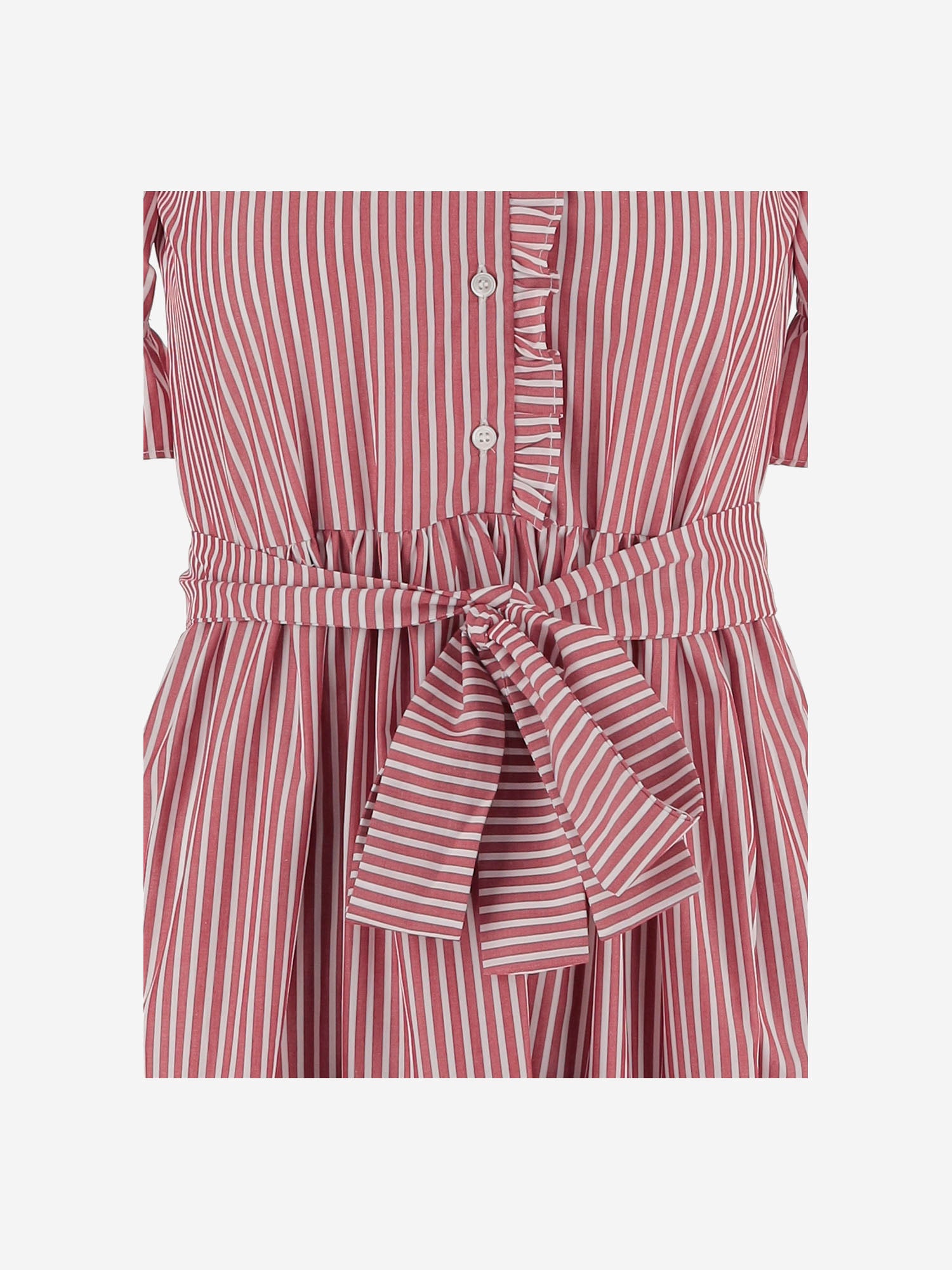 ABITO IN COTONE A RIGHE CON COLLO ARRICCIATO 4394 48510008 F.IT 