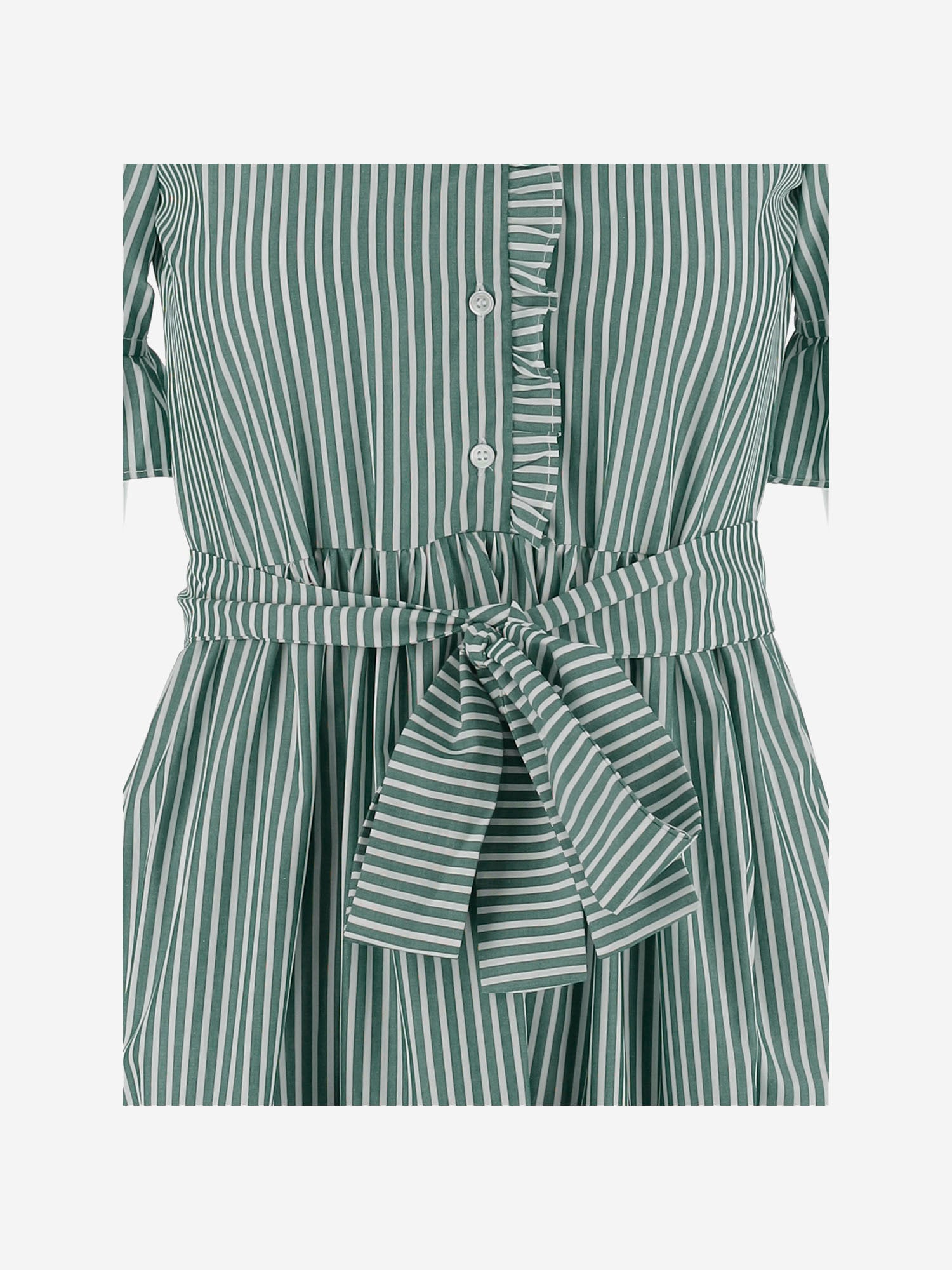 ABITO IN COTONE A RIGHE CON COLLO ARRICCIATO 4394 48510132 F.IT 