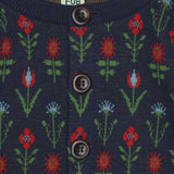 CARDIGAN IN COTONE CON MOTIVO FLOREALE 7526 DARKNAVYFLOWER FUB KIDS 