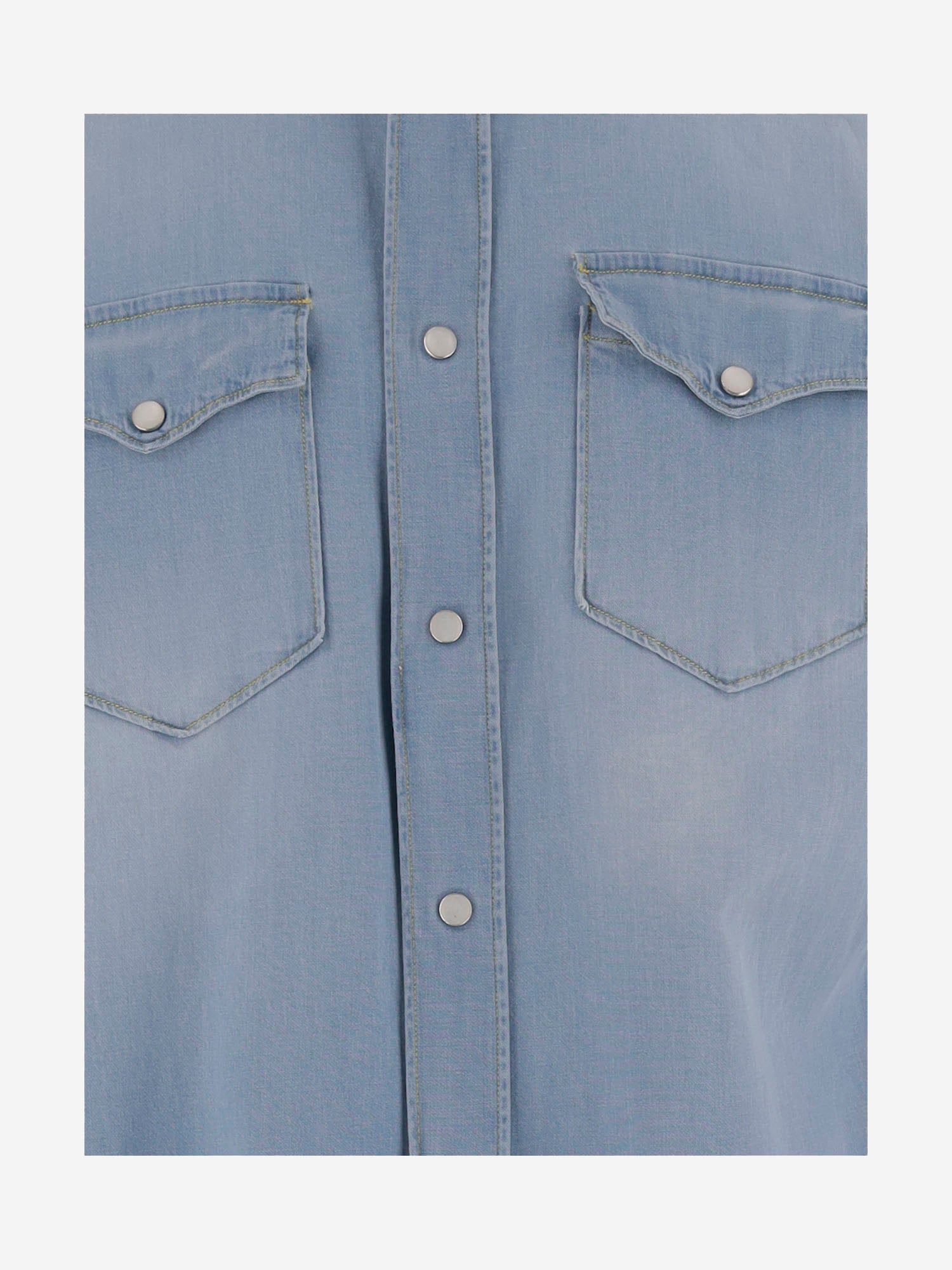 CAMICIA IN DENIM DI COTONE STRETCH WEST 76A2621 GHERARDI 