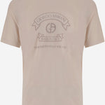 T-SHIRT IN VISCOSA CON STAMPA LOGO GM003034 TE19977F0017 GIORGIO ARMANI 