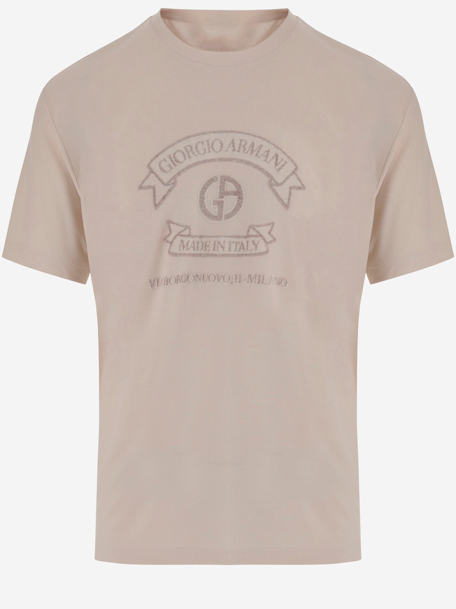 T-SHIRT IN VISCOSA CON STAMPA LOGO GM003034 TE19977F0017 GIORGIO ARMANI 