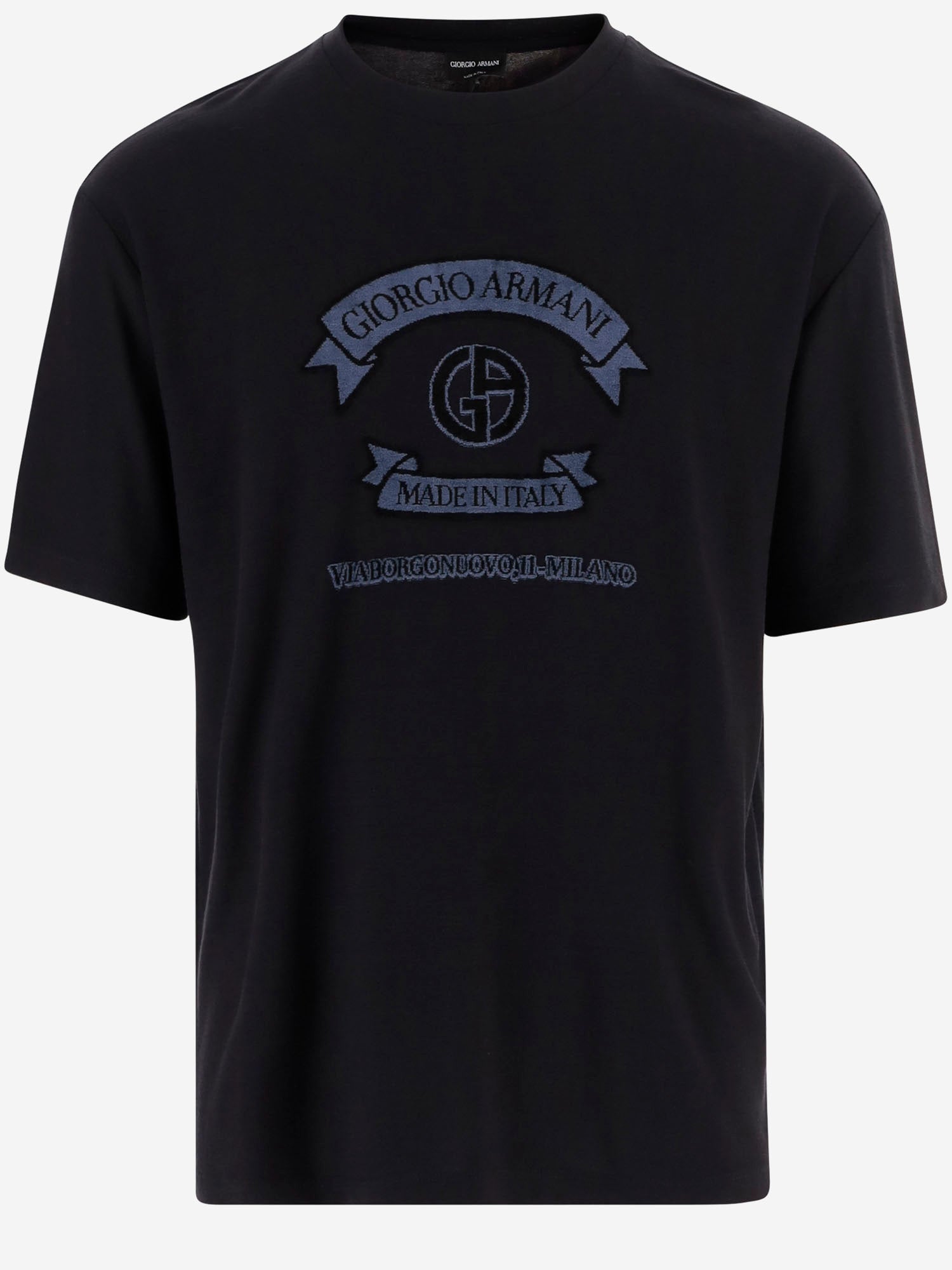 T-SHIRT IN VISCOSA CON STAMPA LOGO GM003034 TE19977FB008 GIORGIO ARMANI 