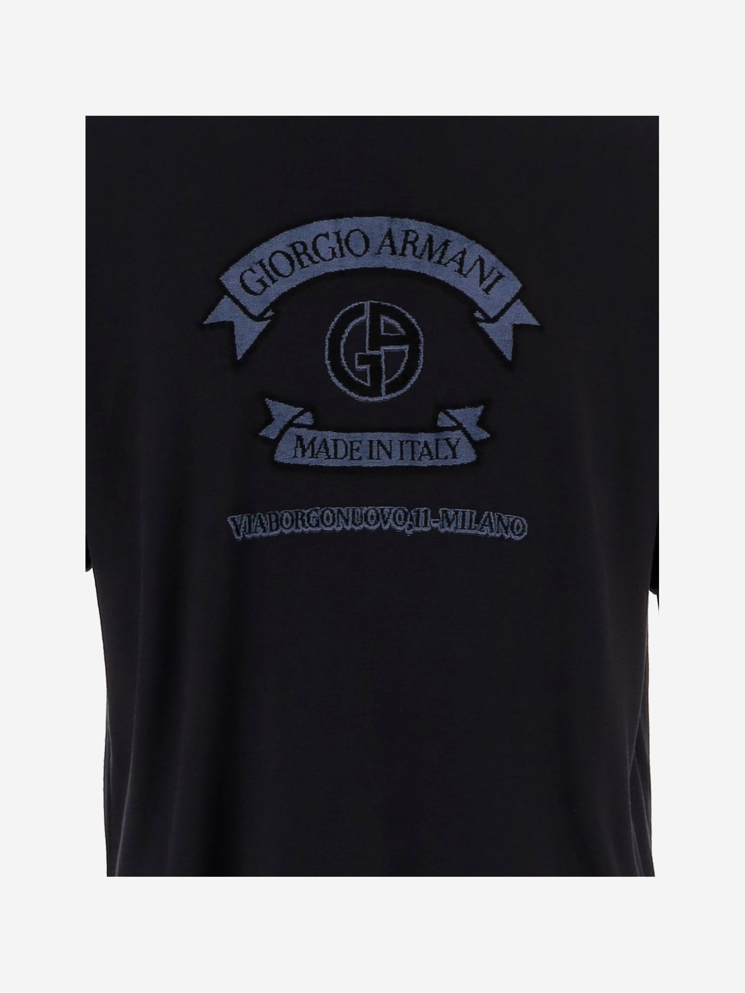 T-SHIRT IN VISCOSA CON STAMPA LOGO GM003034 TE19977FB008 GIORGIO ARMANI 