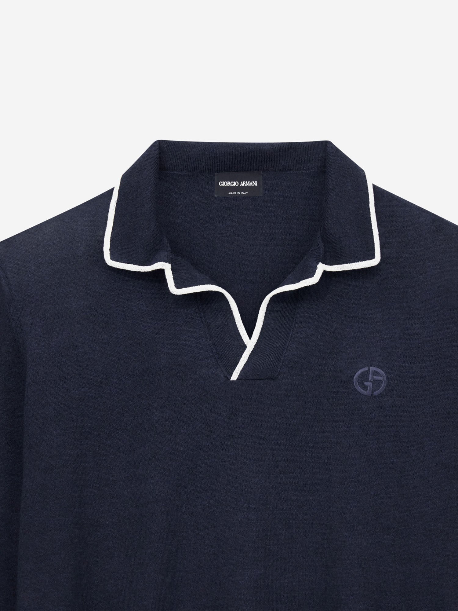 MAGLIA POLO IN LINO E SETA GM003140 AF24710FB010 GIORGIO ARMANI 