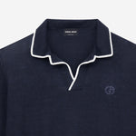 MAGLIA POLO IN LINO E SETA GM003140 AF24710FB010 GIORGIO ARMANI 