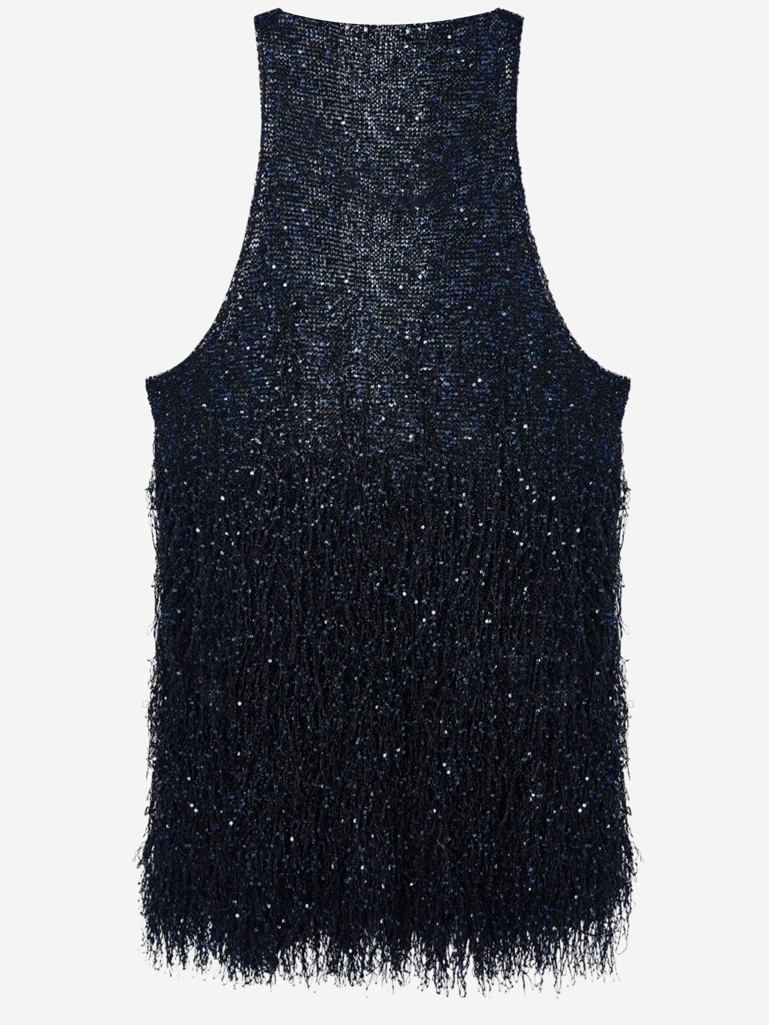 TOP IN JERSEY LUREX CON FRANGE GW003312 AF25439FB055 GIORGIO ARMANI 