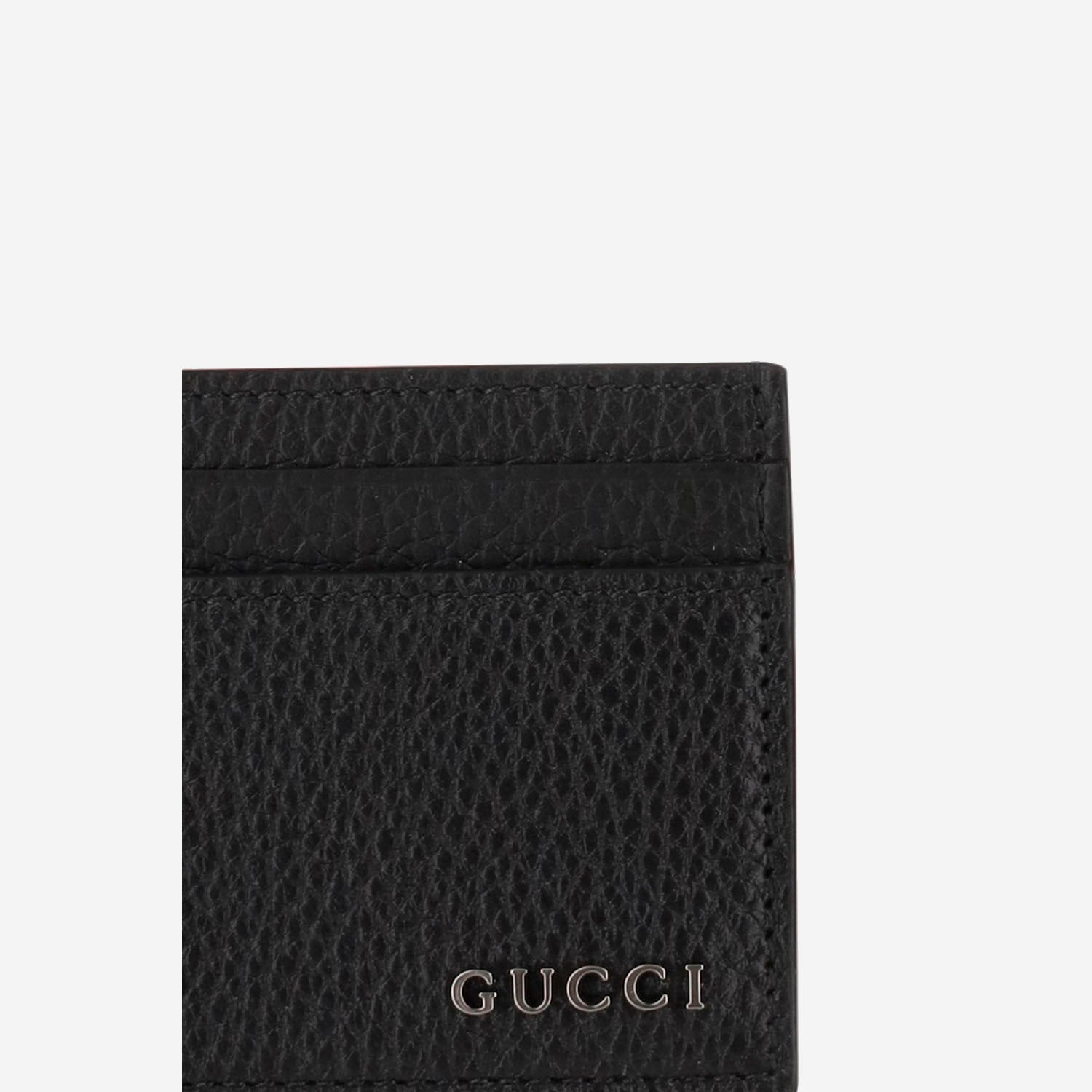 PORTA CARTE IN PELLE CON LOGO 771157 AABXM1000 GUCCI 
