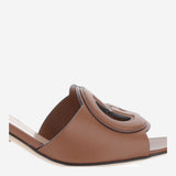 SANDALI SLIDER IN PELLE CON LOGO 782413 AAAZG2535 GUCCI 