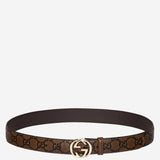 CINTURA CON FIBBIA INCROCIO GG 813008 AAFYH2743 GUCCI 