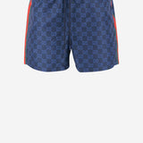 Shorts da bagno in popeline tecnico stampato 815602 XHAJ34735 GUCCI 