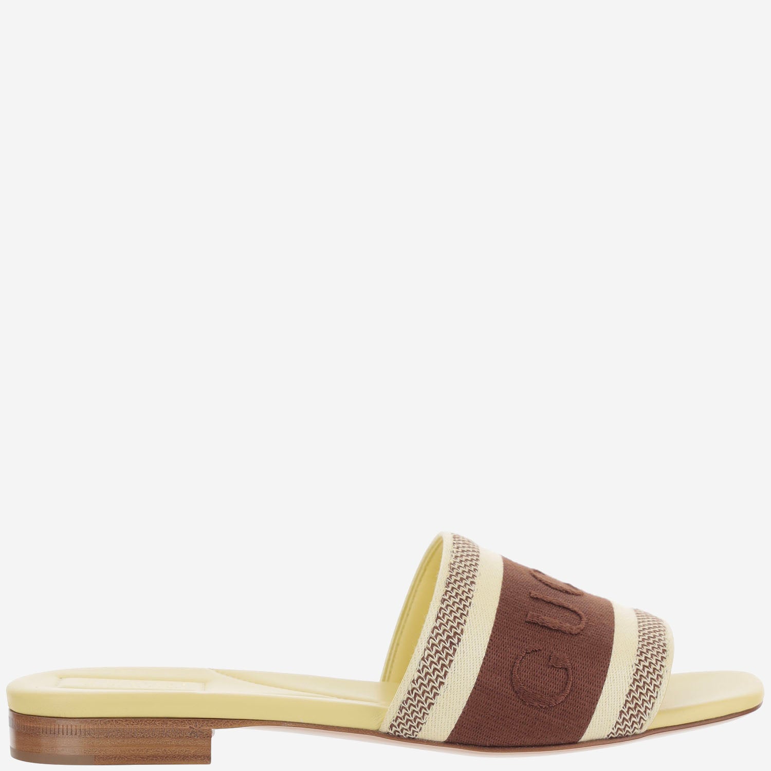 SANDALI SLIDER IN COTONE CON LOGO 817564 FAECG2267 GUCCI 