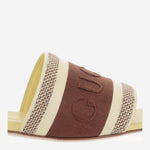 SANDALI SLIDER IN COTONE CON LOGO 817564 FAECG2267 GUCCI 