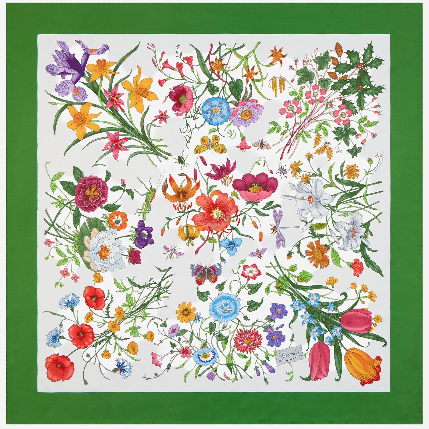 FOULARD IN SETA CON MOTIVO FLOREALE 821061 3G0019067 GUCCI 