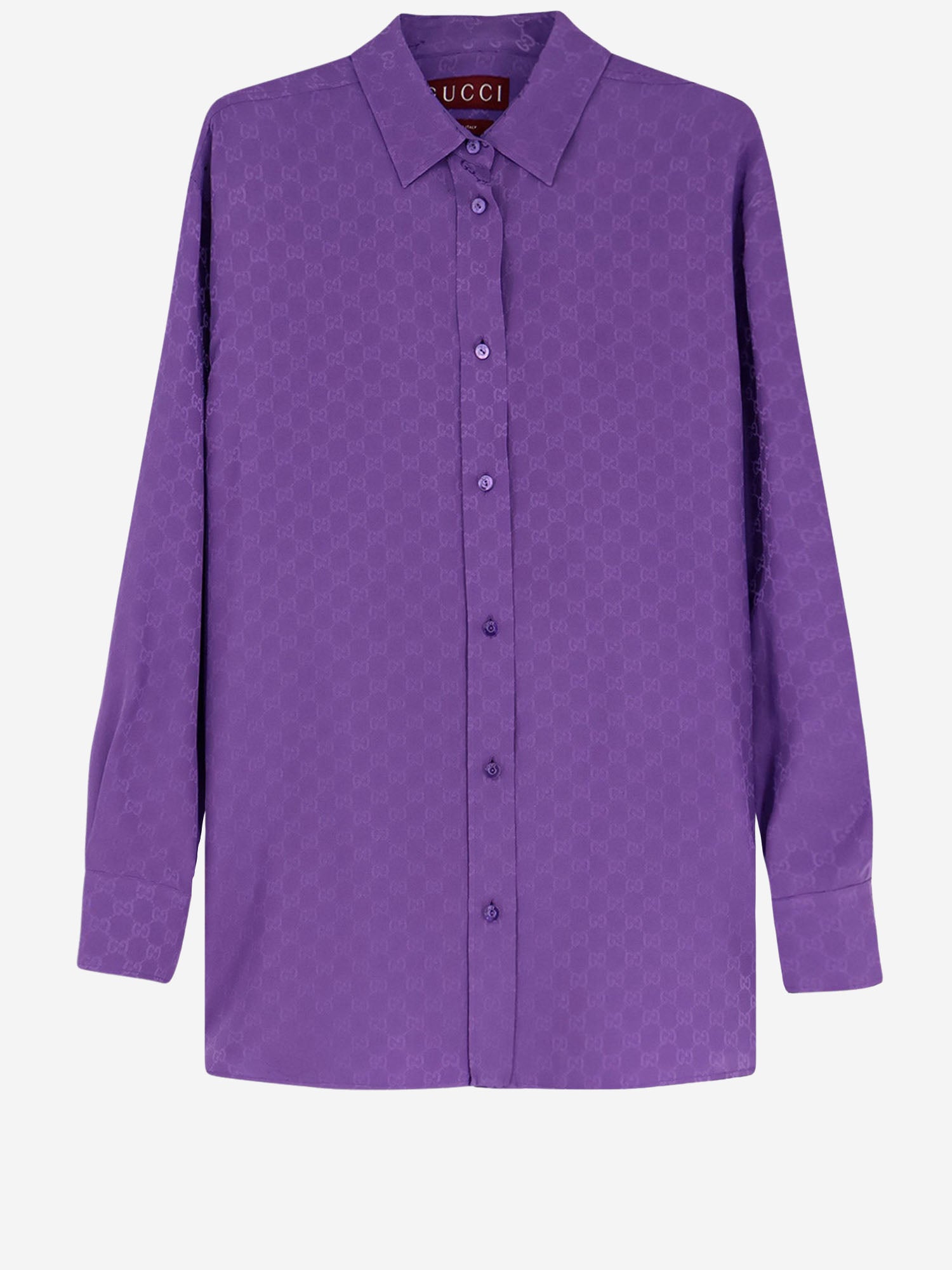 Camicia in seta jacquard GG 837168 Z7ATQ5007 GUCCI 