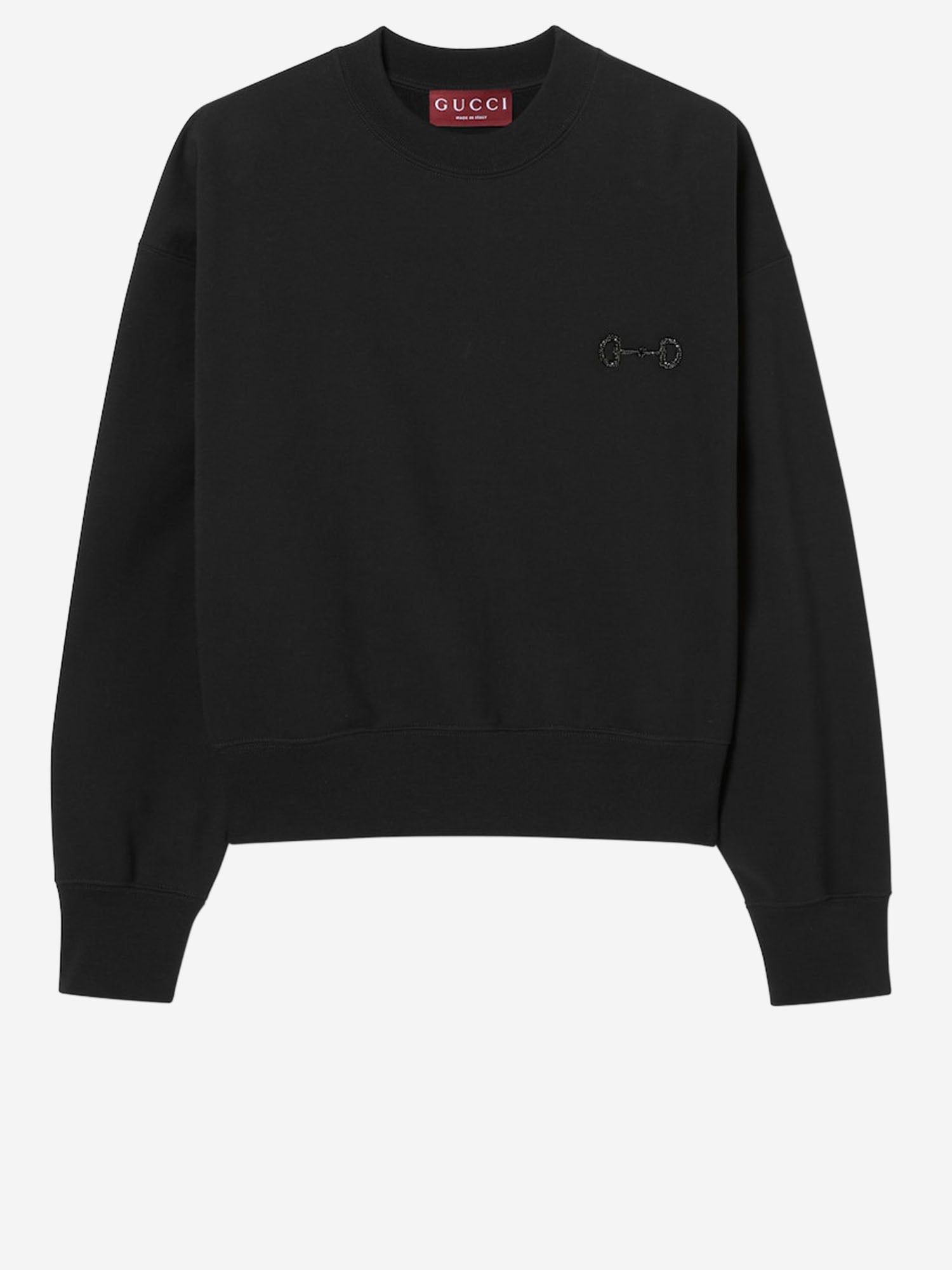 FELPA IN COTONE CON RICAMO LOGO 837931 XJHMP1043 GUCCI 