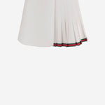 GONNA IN COTONE CON PIEGHE PARZIALI E BANDE WEB 846659 ZAJP19000 GUCCI 