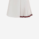 GONNA IN COTONE CON PIEGHE PARZIALI E BANDE WEB 846659 ZAJP19000 GUCCI 
