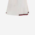 GONNA IN COTONE CON PIEGHE PARZIALI E BANDE WEB 846659 ZAJP19000 GUCCI 
