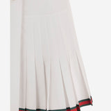 GONNA IN COTONE CON PIEGHE PARZIALI E BANDE WEB 846659 ZAJP19000 GUCCI 