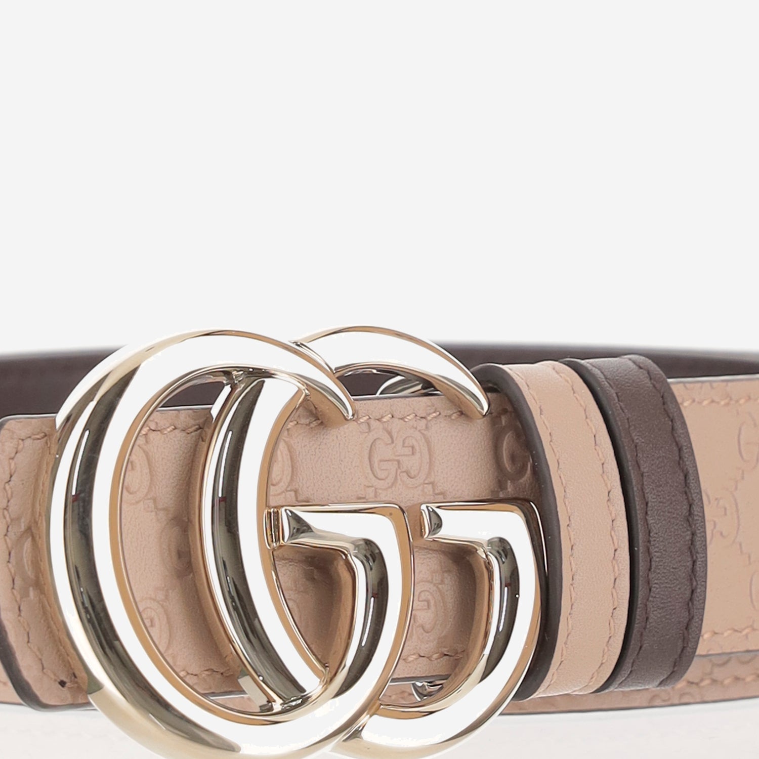 CINTURA IN PELLE REVERSIBILE CON MOTIVO GG 847131 AAFYB5745 GUCCI 