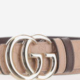 CINTURA IN PELLE REVERSIBILE CON MOTIVO GG 847131 AAFYB5745 GUCCI 