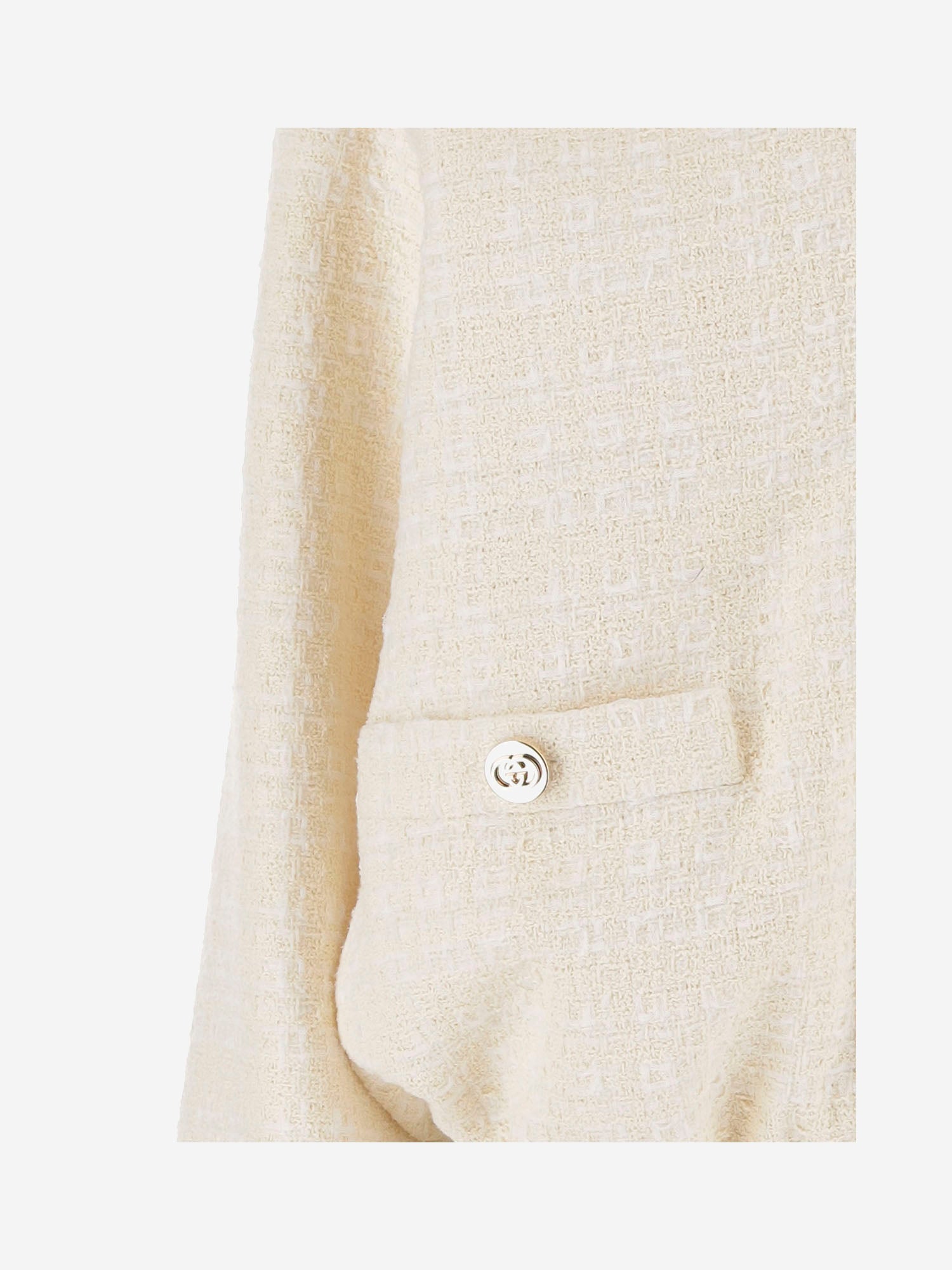 GIACCA IN TWEED DI COTONE A QUADRI 851888 ZAUB69777 GUCCI 