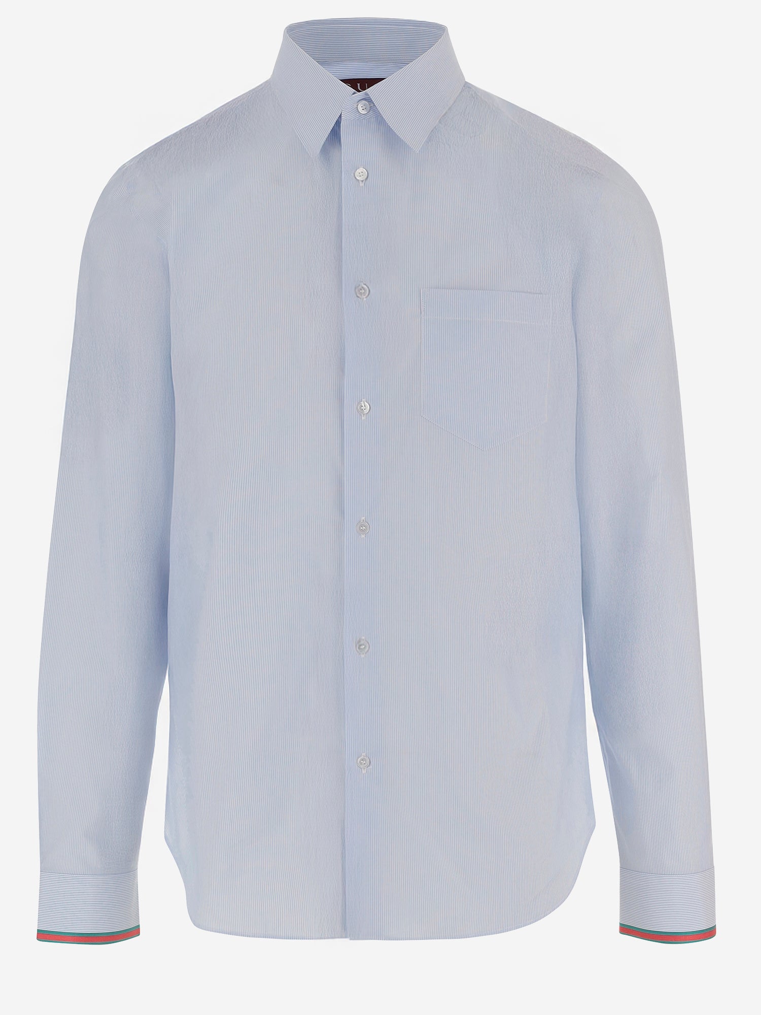 CAMICIA IN COTONE A RIGHE CON WEB 852707 ZAS5W4305 GUCCI 
