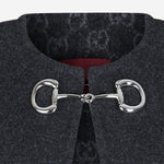 MANTELLA REVERSIBILE IN MISTO LANA CON MORSETTO 852796 ZAQW01179 GUCCI 