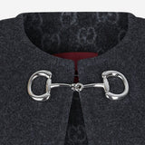 MANTELLA REVERSIBILE IN MISTO LANA CON MORSETTO 852796 ZAQW01179 GUCCI 