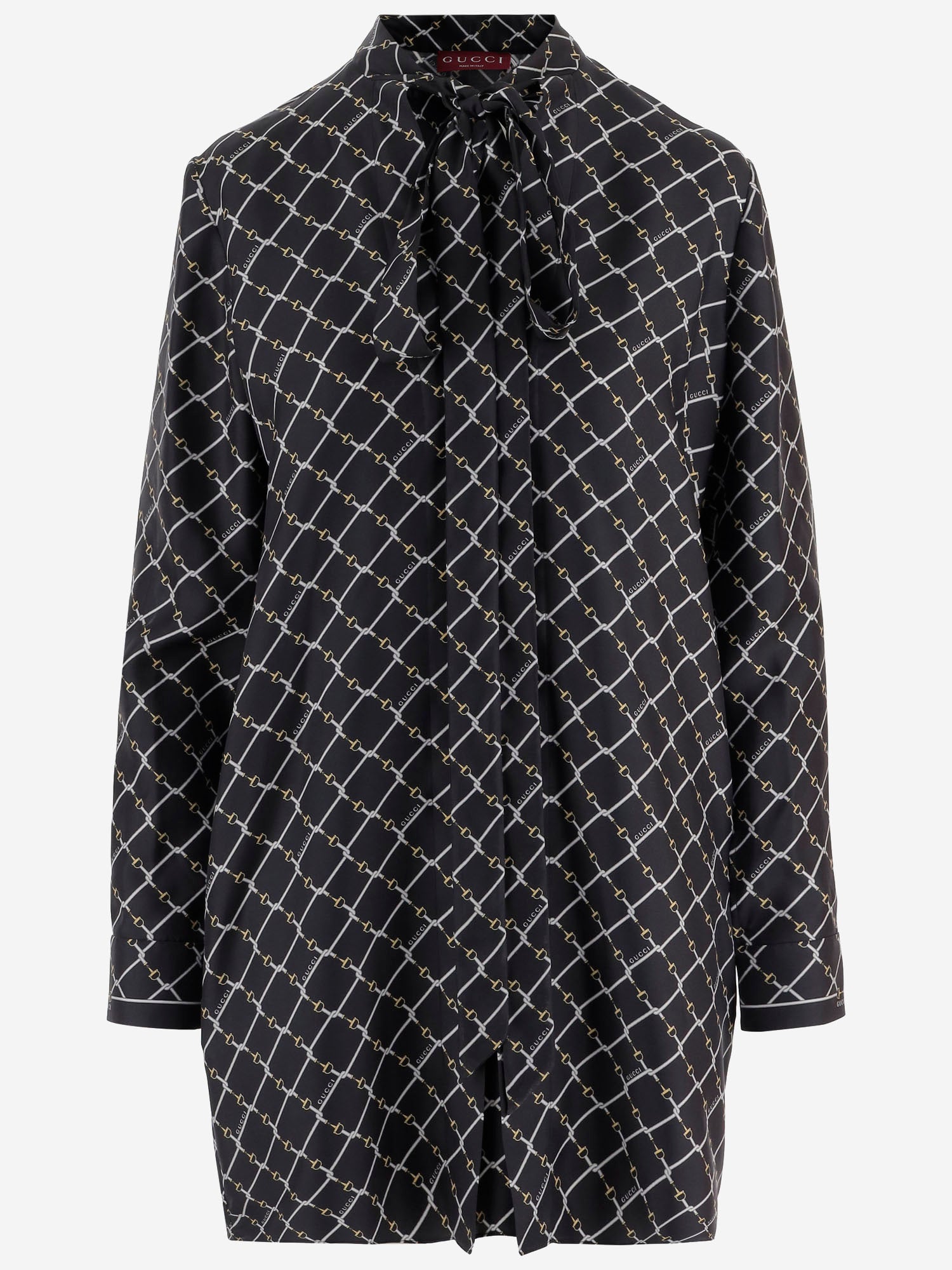 Abito in twill di seta stampato 853056 ZAUM11173 GUCCI 