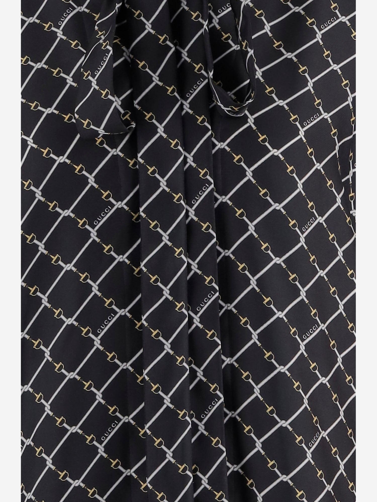 Abito in twill di seta stampato 853056 ZAUM11173 GUCCI 