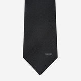 CRAVATTA IN SETA JACQUARD CON MORSETTO GUCCI 853356 4E6481000 GUCCI 