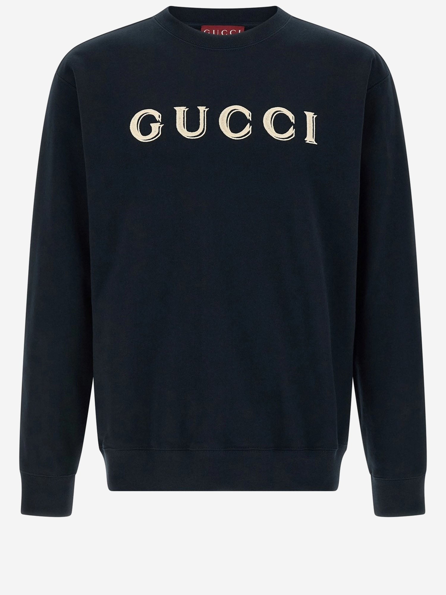 Felpa in jersey di cotone con ricamo logo 854224 XJHNA4794 GUCCI 