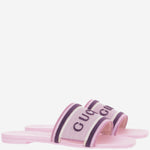 SANDALI SLIDER IN COTONE CON LOGO 854805 FAFSL5855 GUCCI 