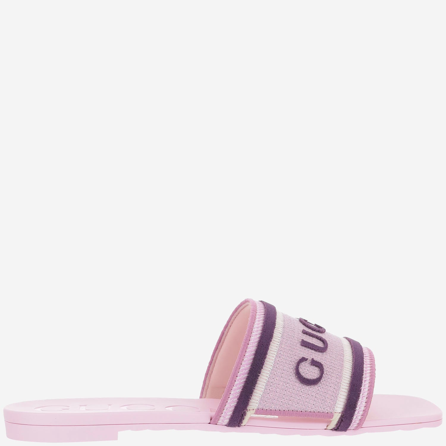 SANDALI SLIDER IN COTONE CON LOGO 854805 FAFSL5855 GUCCI 