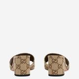 SANDALI SLIDER IN TESSUTO GG 854882 9SF102544 GUCCI 