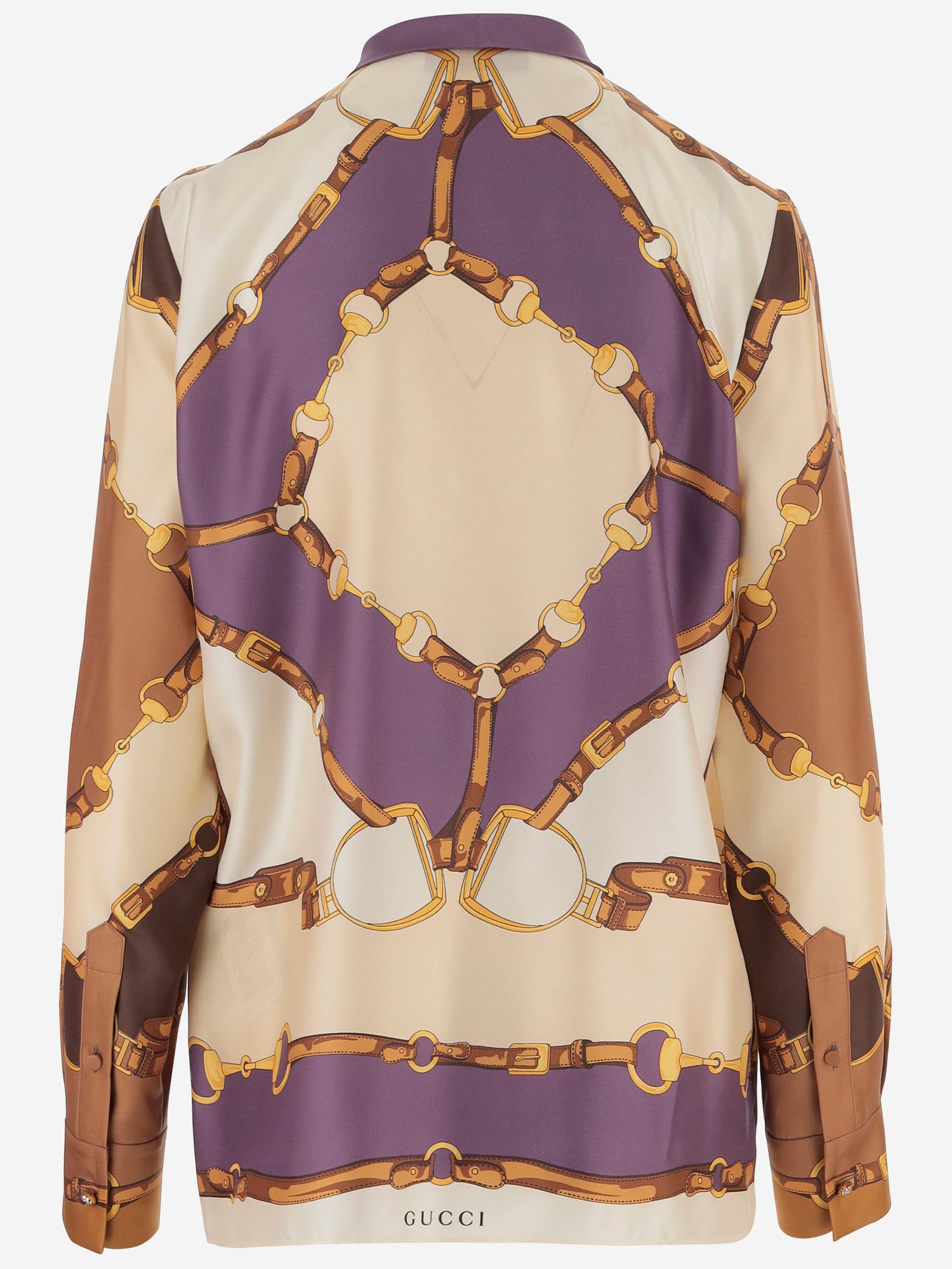 CAMICIA IN TWILL DI SETA CON STAMPA 855593 ZAUK42358 GUCCI 