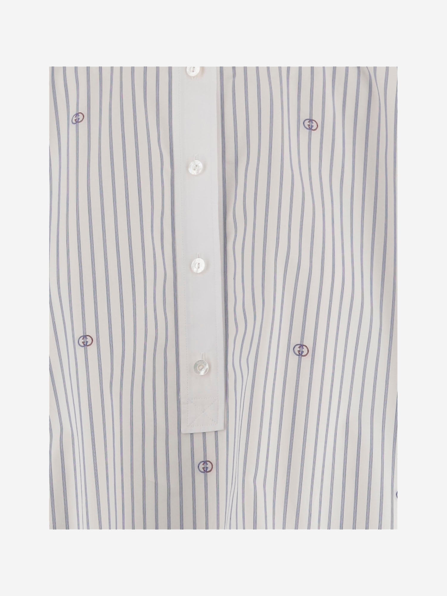 CAMICIA IN COTONE A RIGHE 855774 ZAUBX9098 GUCCI 