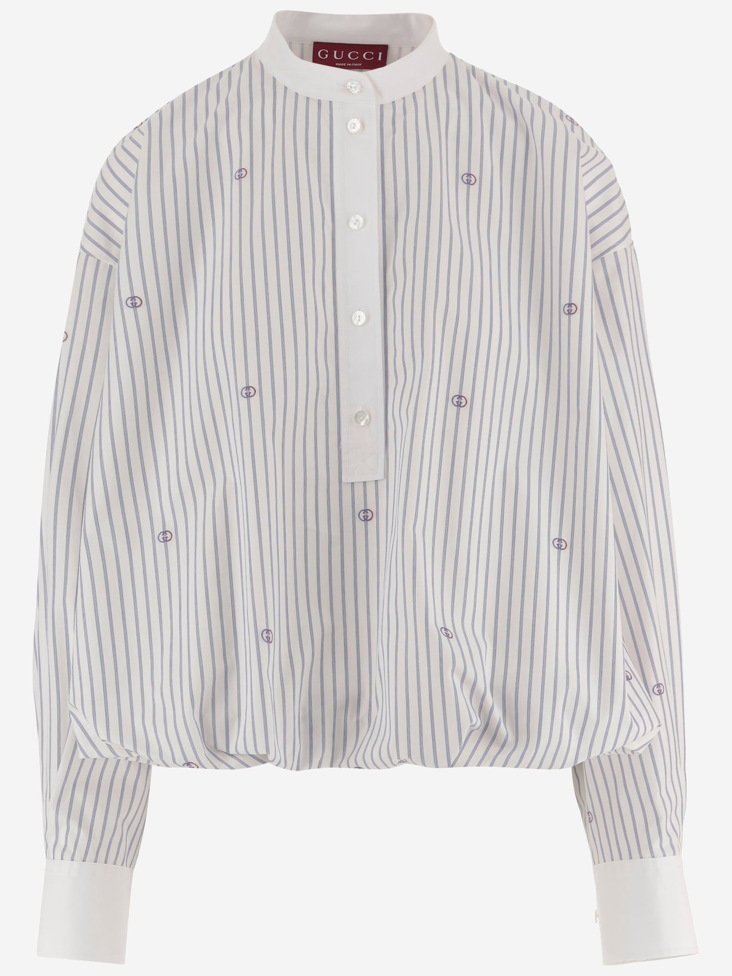 CAMICIA IN COTONE A RIGHE 855774 ZAUBX9098 GUCCI 