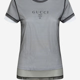 T-shirt in jersey a doppio strato con stampa logo 856822 XJHQ59097 GUCCI 