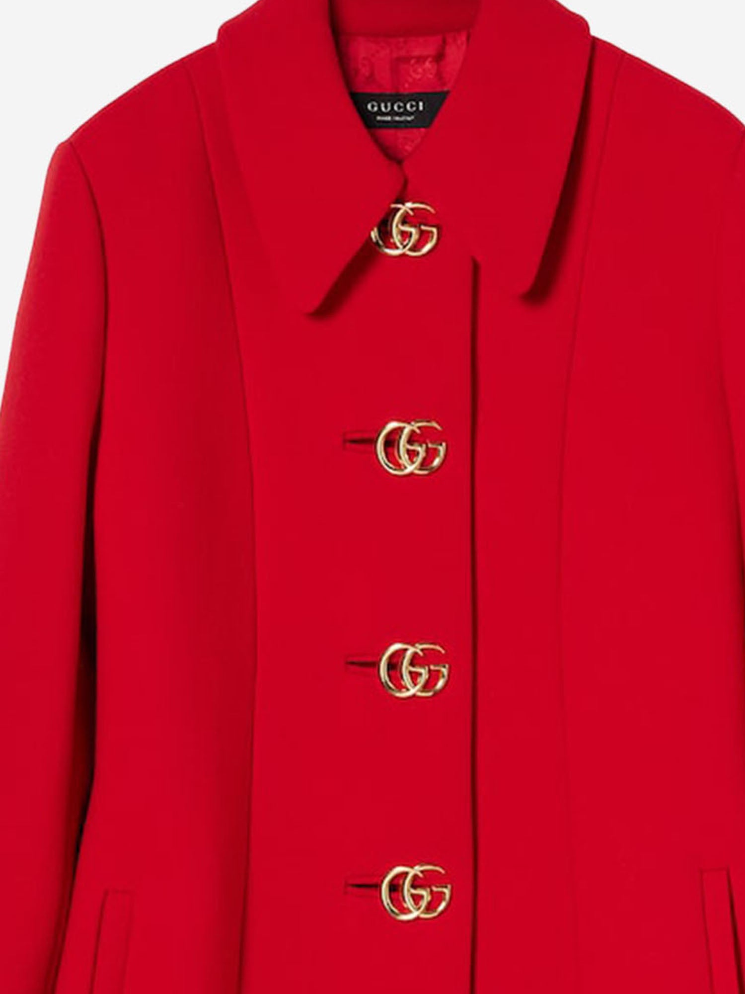 CAPPOTTO IN LANA CON BOTTONI GG 860471 ZHW106544 GUCCI 