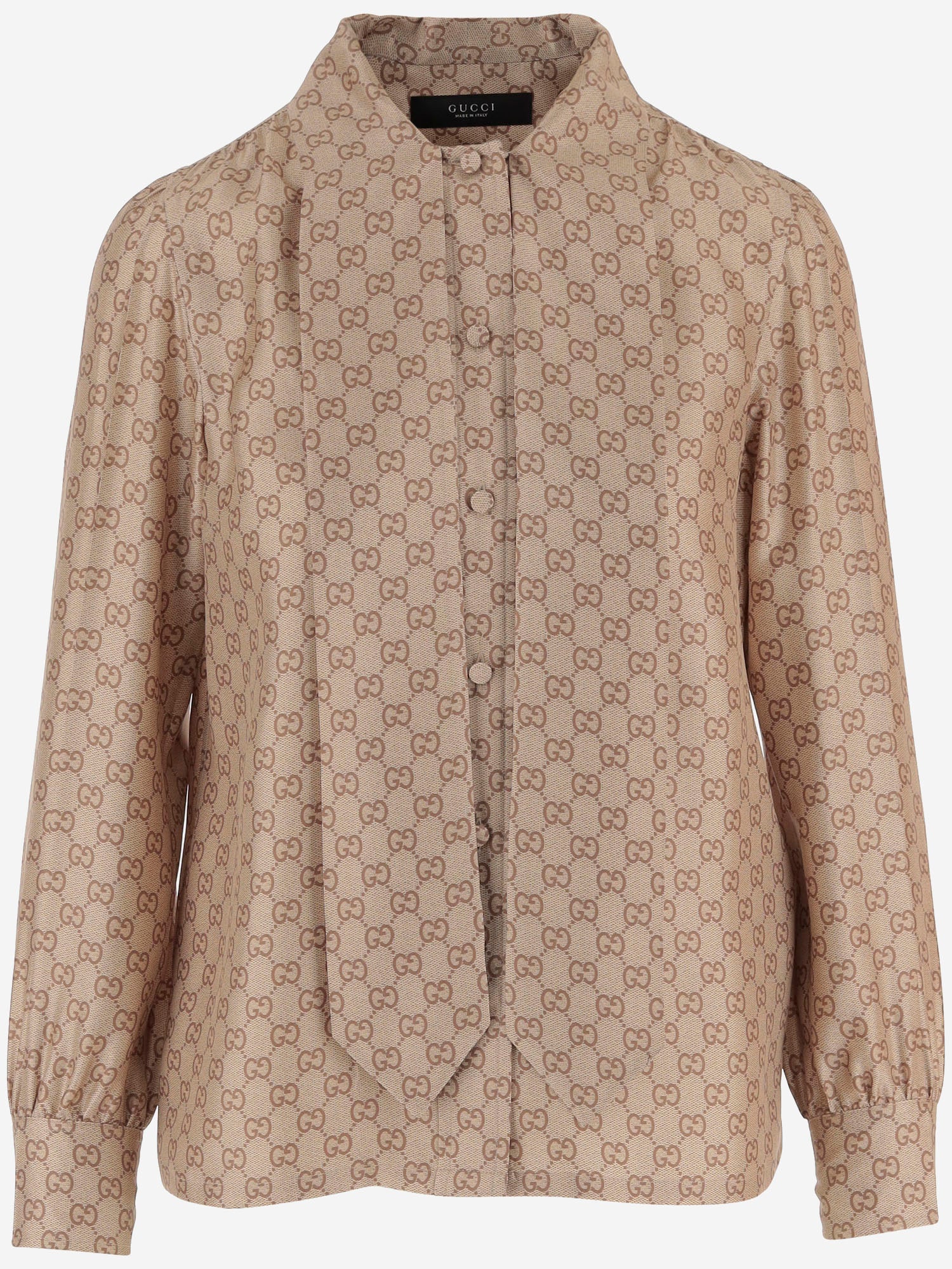 CAMICIA GG IN SETA CON FIOCCO 860513 ZAUUN2072 GUCCI 