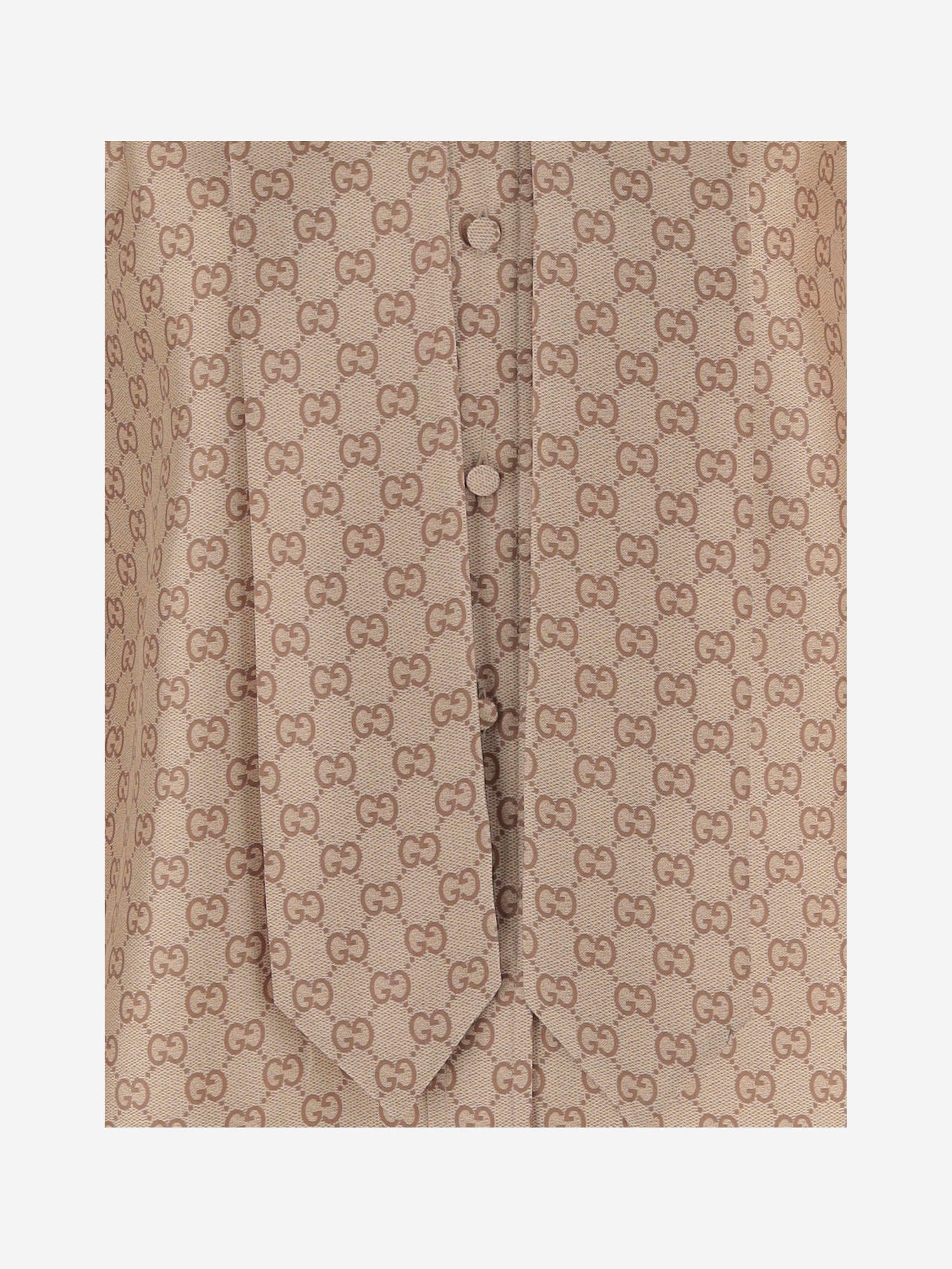 CAMICIA GG IN SETA CON FIOCCO 860513 ZAUUN2072 GUCCI 