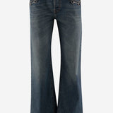 Jeans in denim di cotone con dettaglio morsetto 860844 XDDF04011 GUCCI 
