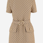 ABITO CON MOTIVO GG E CINTURA 864360 ZAUSC2061 GUCCI 