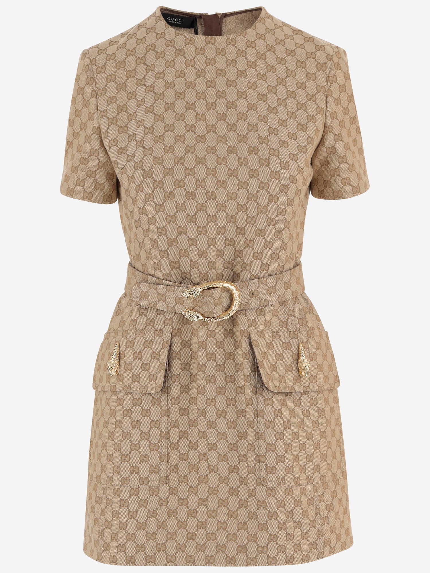 ABITO CON MOTIVO GG E CINTURA 864360 ZAUSC2061 GUCCI 