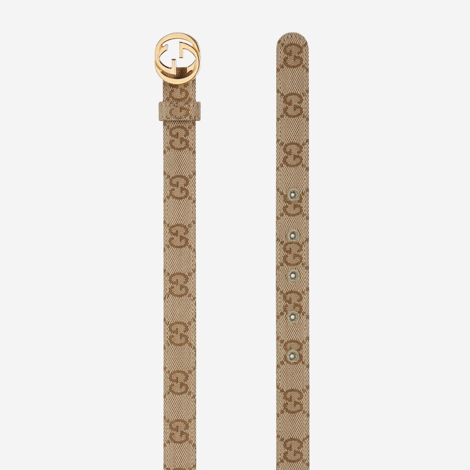 Cintura sottile con fibbia Incrocio GG 864428 FAFXM9611 GUCCI 